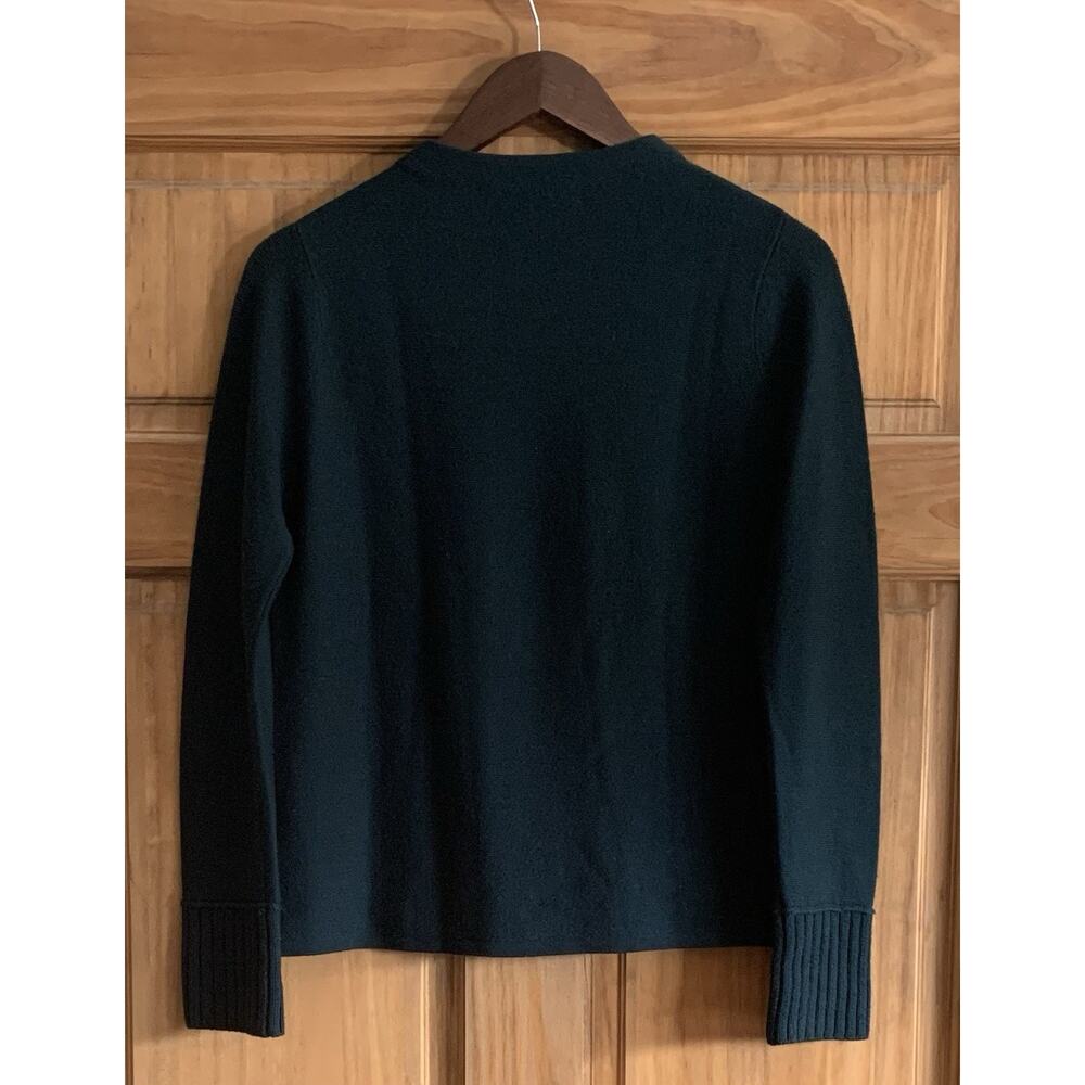 Club Monaco Womens 100% Wool Soft Pullover Sweater Size M Dark Green - Picture 2 of 7